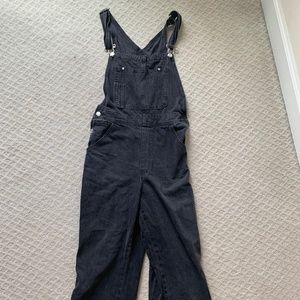 H&M Black Denim Overalls Size Medium